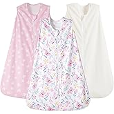 PHF 3 Pack Warm Micro-Fleece Baby Sleep Sack 6-12 Months, Soft Baby Wearable Blanket, 2-Way Zipper Sleeping Bags, Comfy Toddler Sleeping Sack for Girls, Medium Size, Butterfly