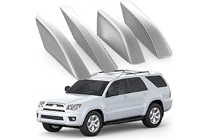 Goholy Toyota 4Runner 4WD N210 2003-2009 Roof Rack End Caps, Silver, ABS Plastic, Insertion Mount, Compatible with Roof Rack