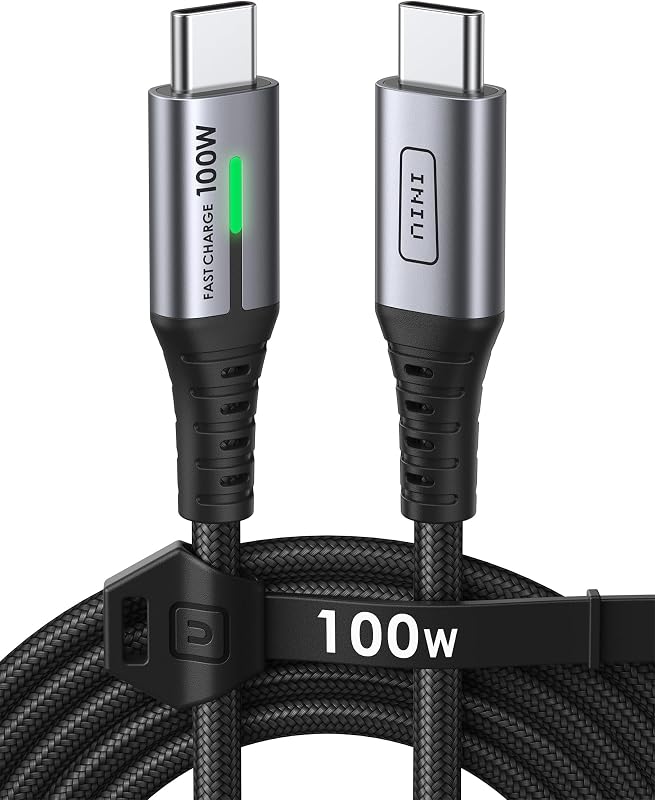 100W Cable USB C vers USB C, 2m PD 3.0 Câble Type C Charge Rapide