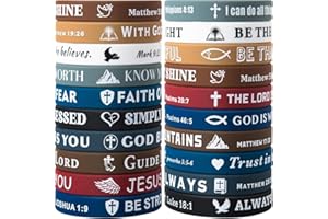 24Pcs Bible Verse Bracelets, Cute Colored Silicone Wristbands with Scripture, Comfortable and Lightweight Perfect Religious P