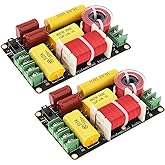 DriSentri 2pcs 2 Way Crossover for Speaker, 250W 4-12 Ohm 2 Way High-Low Frequency Divider for Speaker, HiFi Speaker Crossover