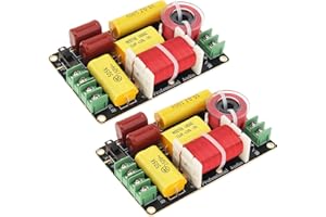 DriSentri 2pcs 2 Way Crossover for Speaker, 250W 4-12 Ohm 2 Way High-Low Frequency Divider for Speaker, HiFi Speaker Crossover