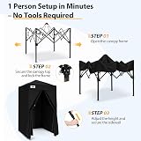 Eagle Peak Flex Ultra Compact 1.2x1.2 m Pop-Up Canopy Sun Shelter Changing Room view 4