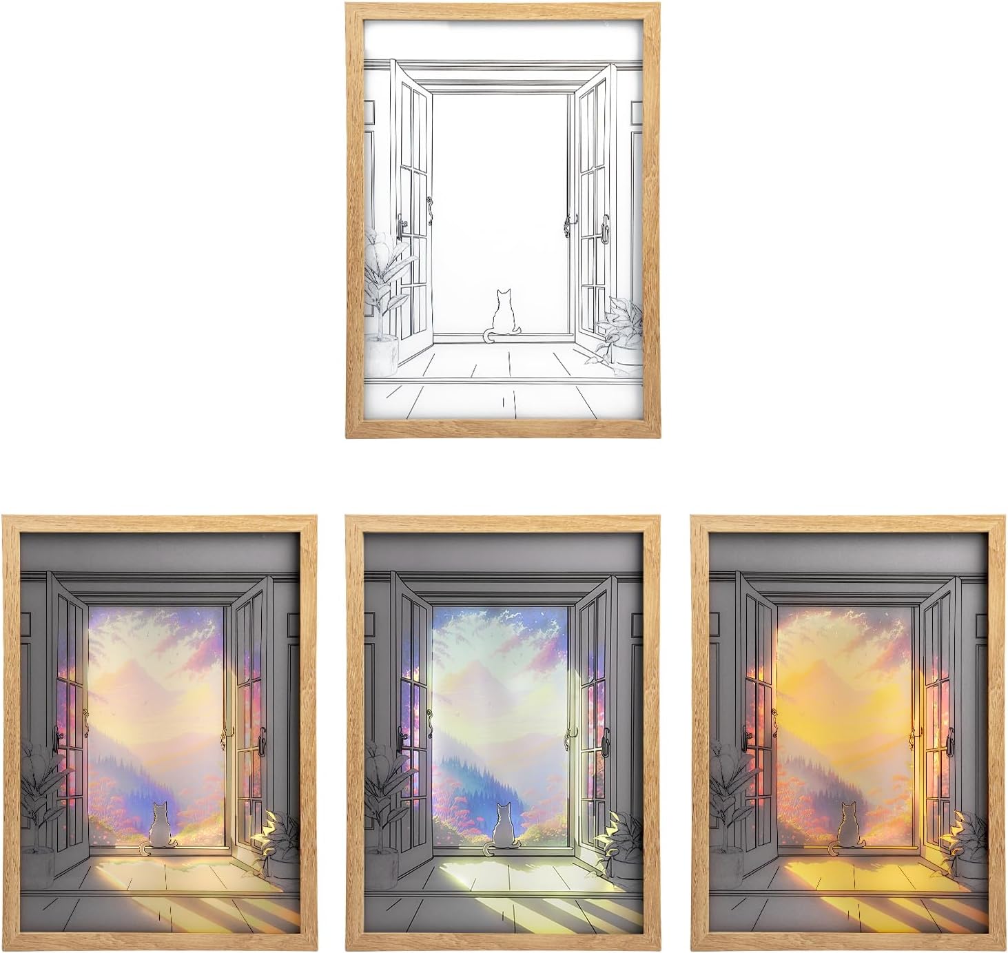 Paintings - KBCSUN Light Paintings Wall Art, 12.4