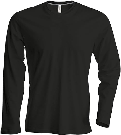 Herren T-Shirt Langarm Rundhals Shirt, Leicht Körperbetont, in 20 Farben und Den Größen S, M, L, XL, 2XL, 3XL u. 4 XL von noT