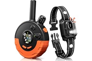 Bousnic Shock Collar for Dogs - 4/5 Mile Remote Dog Training Collar with SOS & Solid Light IPX7 Waterproof Electric Dog Collar Beep(1-8) Vibration & Shock & Boosted(1-16) for Large Medium Small Breeds