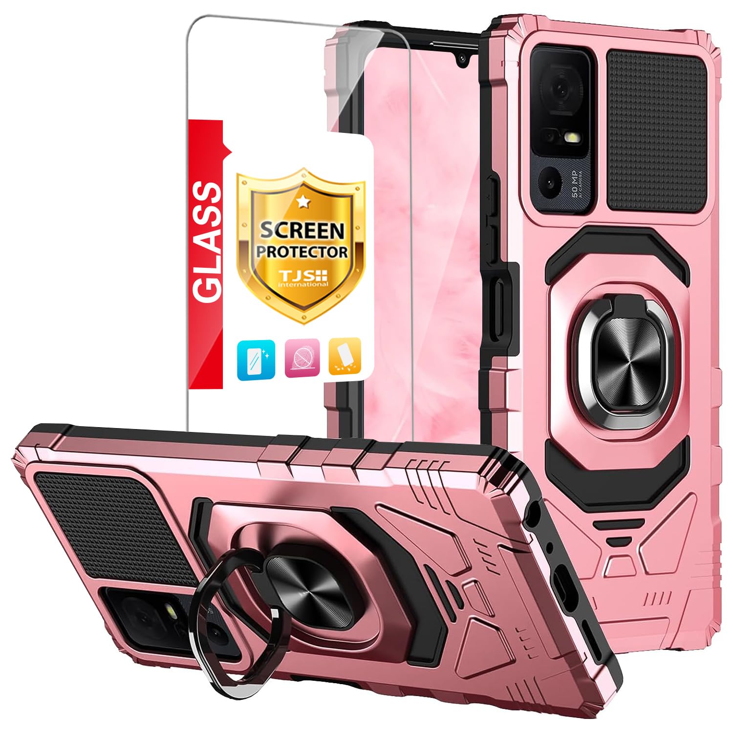 TJS Compatible for TCL 40 XL Case, TCL 40 T T608DL