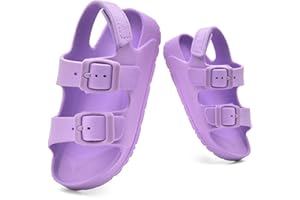 Naxbewu Toddler Unisex Adjustable Buckle Sandals – Comfortable Open Toe Beach & Pool Shoes for Boys & Girls with Back Strap