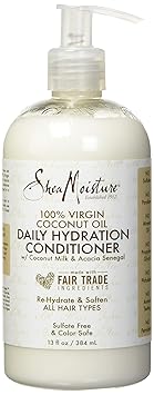 SheaMoisture Daily Hydration Conditioner For All Hair Types 100% Virgin Coconut Oil Sulfate-Free 13 oz