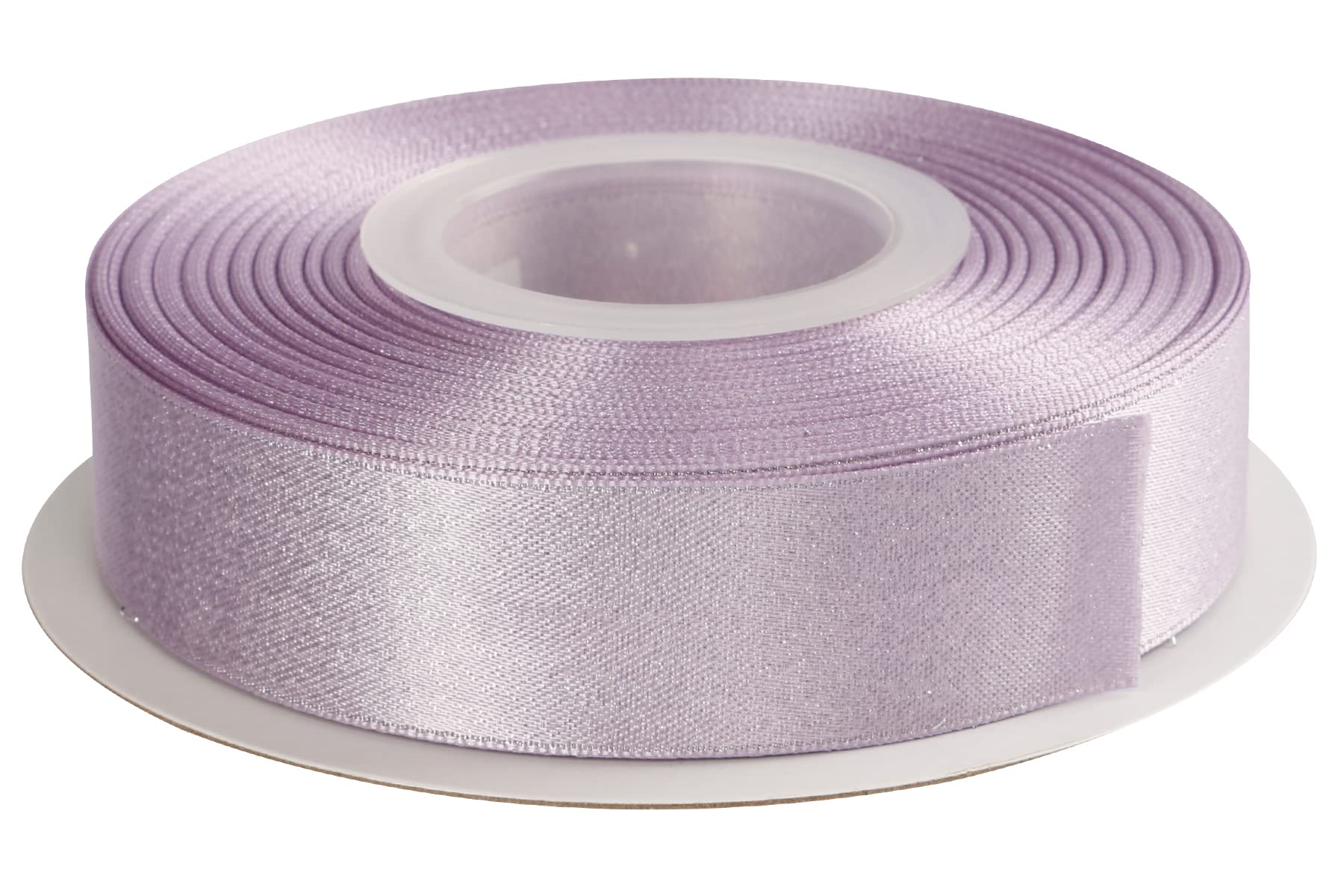 Joycrosso Lt.Orchid Double Faced Glitter Ribbon, Luxury Silver Purl Ribbon, 22mm x 22 Meters, Great for Gift Wrapping Wedding Decoration Floral Arrangement