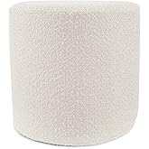 Howard Elliott Collection No-Tip Cylinder Round Ottoman – Pouf with Polyester Cover – Multi-Use Footstool, Side Table or Seat