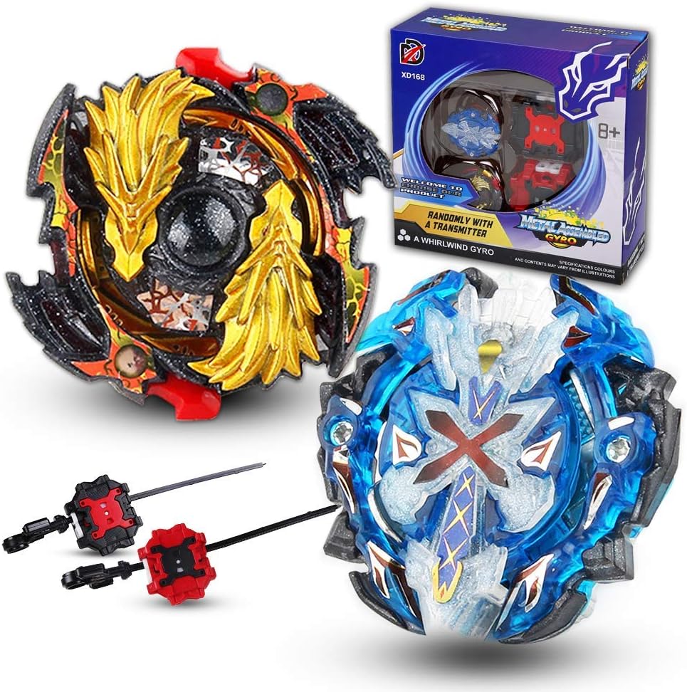 infinitoo Spinning Tops Battling Burst Tops Gold Evolution Top, 4D Fusion Model with Launcher Speed Best Gift for Children Kids Toys