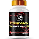 Vitruz Grow for Men Capsules, Official Vitruz Grow Supplement Pills - Maximum Strength Performance Premium Support, All Natural VitruzGrow Capsulas Overall Health and Wellness Reviews (60 Capsules)