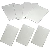 StayMax 2 x 3 Inch Metal Engraving Blank Tags Rectangle Stamping Blanks 25 Pack
