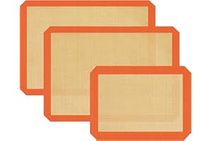 DWAVELE Silicone Baking Mat Set of 3, Silicone Baking Mats Cookie Sheet, Non-Stick Mats for Baking, Easy Clean & Reusable Oven Baking Sheet for Making Macaroons, Cookies