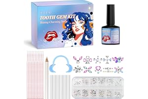 tuunio Tooth Gem Kit, DIY Tooth Gems for Teeth, Teeth Jewelry with Glue, Diamonds Jewel kit, 260 Sparkling Crystals