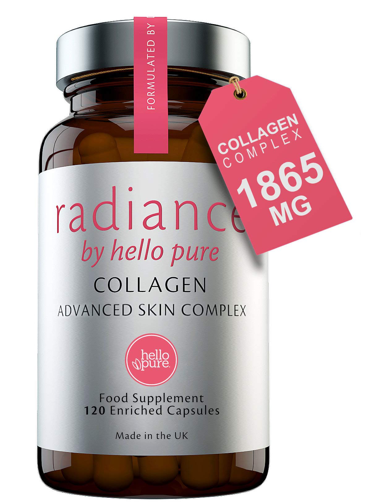 Ultra Potent Marine Collagen Supplement Complex 1865mg with Hyaluronic