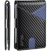 Zitahli Wallet for Men - with Money Clip Slim Leather Slots Credit Card Holder RFID Blocking Bifold Minimalist Wallets with Gift Box