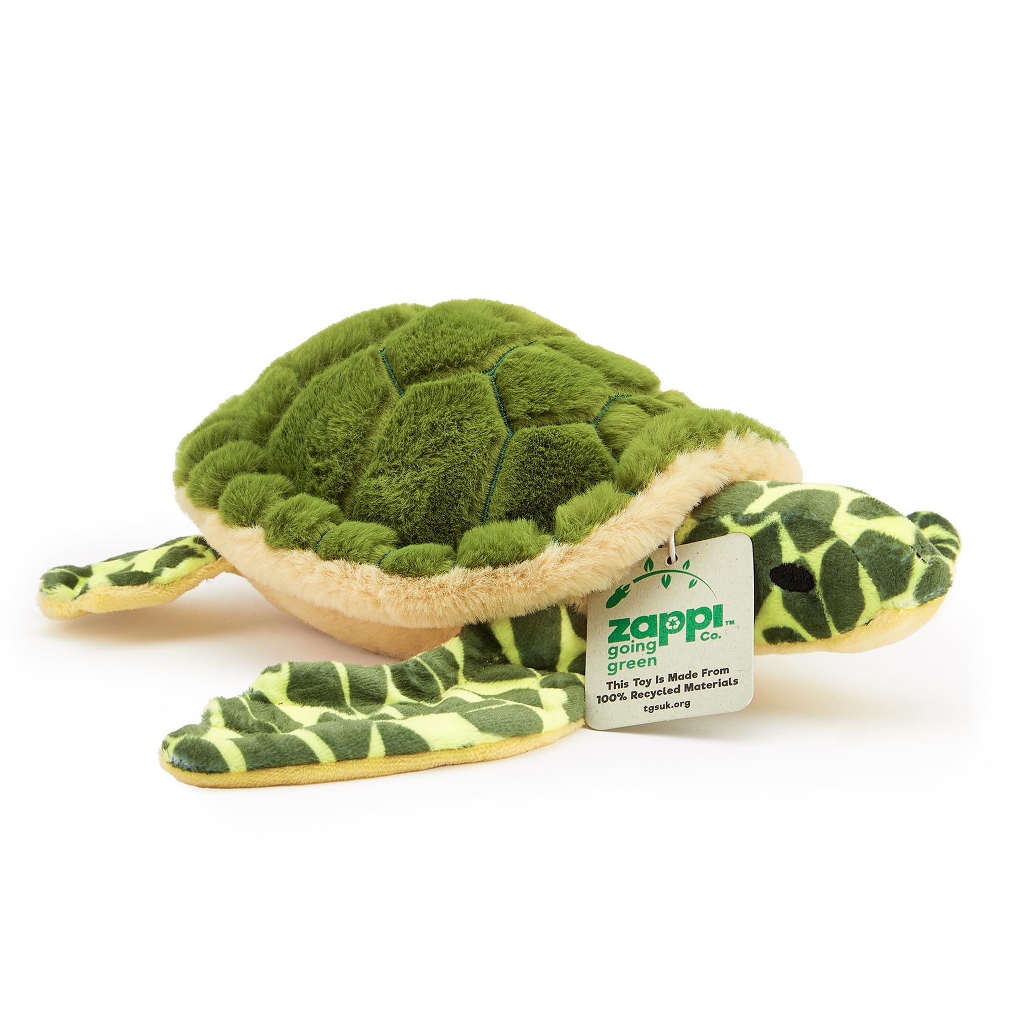 Zappi Co Ultra Soft Turtle Plush Toy (33cm Width) - 100% Recycled, Eco-Friendly, Newborn Gift, Realistic Lifelike — image 1