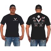 JH DESIGN GROUP Mens Corvette T-Shirt C8 C7 C6 C5 C4 C3 C2 C1 Collage Shirt
