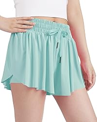 KEREDA Girls Flowy Shorts,Butterfly Shorts for Teen