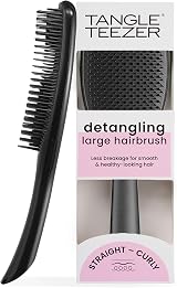 Tangle Teezer Large Ultimate Detangler Hairbrush Black Gloss view 1