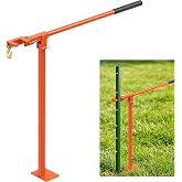 Insaga T Post Puller Heavy Duty &ndash; 36" Fence Post Puller Tool with Anti-Slip Handle, Carbon Steel Post Remover for T-Posts, Wood Stakes, Sign Posts &amp; Tree Stumps &ndash; Foldable Design for Easy Storage