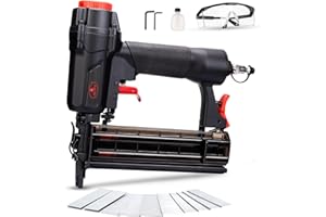 AEROPRO Tools Pneumatic Brad Nailer, 18 Gauge 2 in 1 Air Brad Nail Gun and Staple Gun with 1000pcs Nails for Upholstery, DIY Project, Woodworking