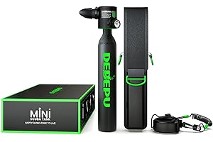DEDEPU Mini Scuba Tank, 0.5L Scuba Diving Tank for Underwater Breathing, up to 10 Minutes Dive Time Portable Lung Diving Tank with 3000 PSI Max Pressure, Emergency Rescue Pony Bottle