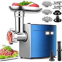 Electric Meat Grinder, CHEFFANO Stainless Steel Meat Mincer Sausage Stuffer Maker, 2000W Max ETL Approved Meat Grinder…