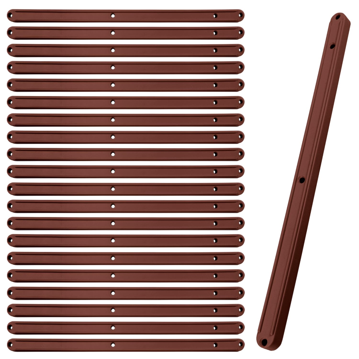 10 Pair Drawer Runners, Length 296mm Thickness 13mm Replacement Draw Runners Plastic Drawer Slides Kitchen Cupboard Drawer Rails for Width 17mm and Above Grooved Drawers Home Kitchen Bedroom (Brown)