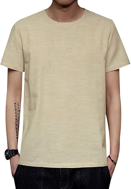 Amazon Burvogue メンズtシャツ 半袖 夏服 綿 3xl カーキ Tシャツ カットソー 通販