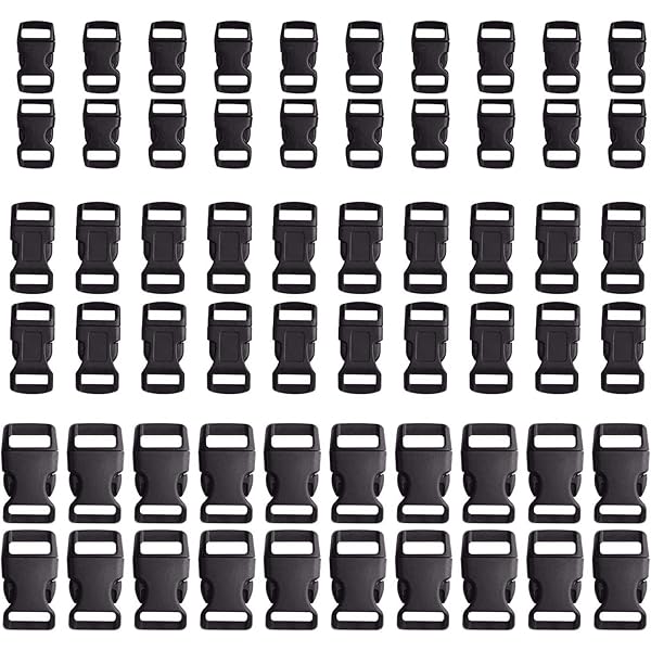 thumbnail image 2 of Black Delrin Plastic Side Release Buckle Clips - 10mm To 50mm (Choose Size) 2 of 4
