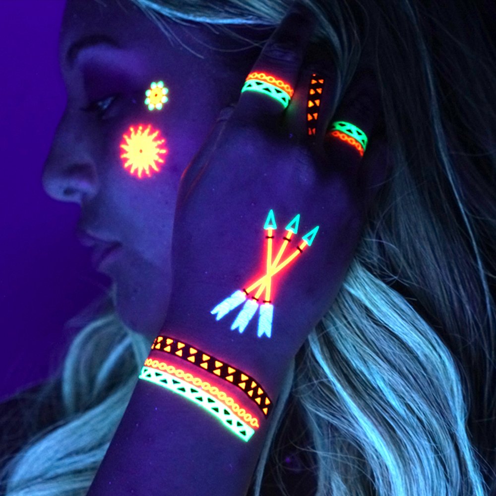 UV Tattoos: Daytime and Blacklight Colored Tattoos | (Pattern Design #1 ...