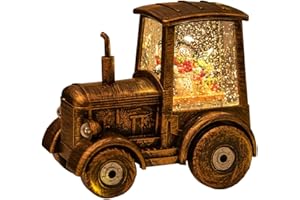 Santa Claus Lantern,Vintage Santa Claus Snowman Winter Snow Globe Lantern Tractor-Shaped | Desktop Ornaments Christmas Center