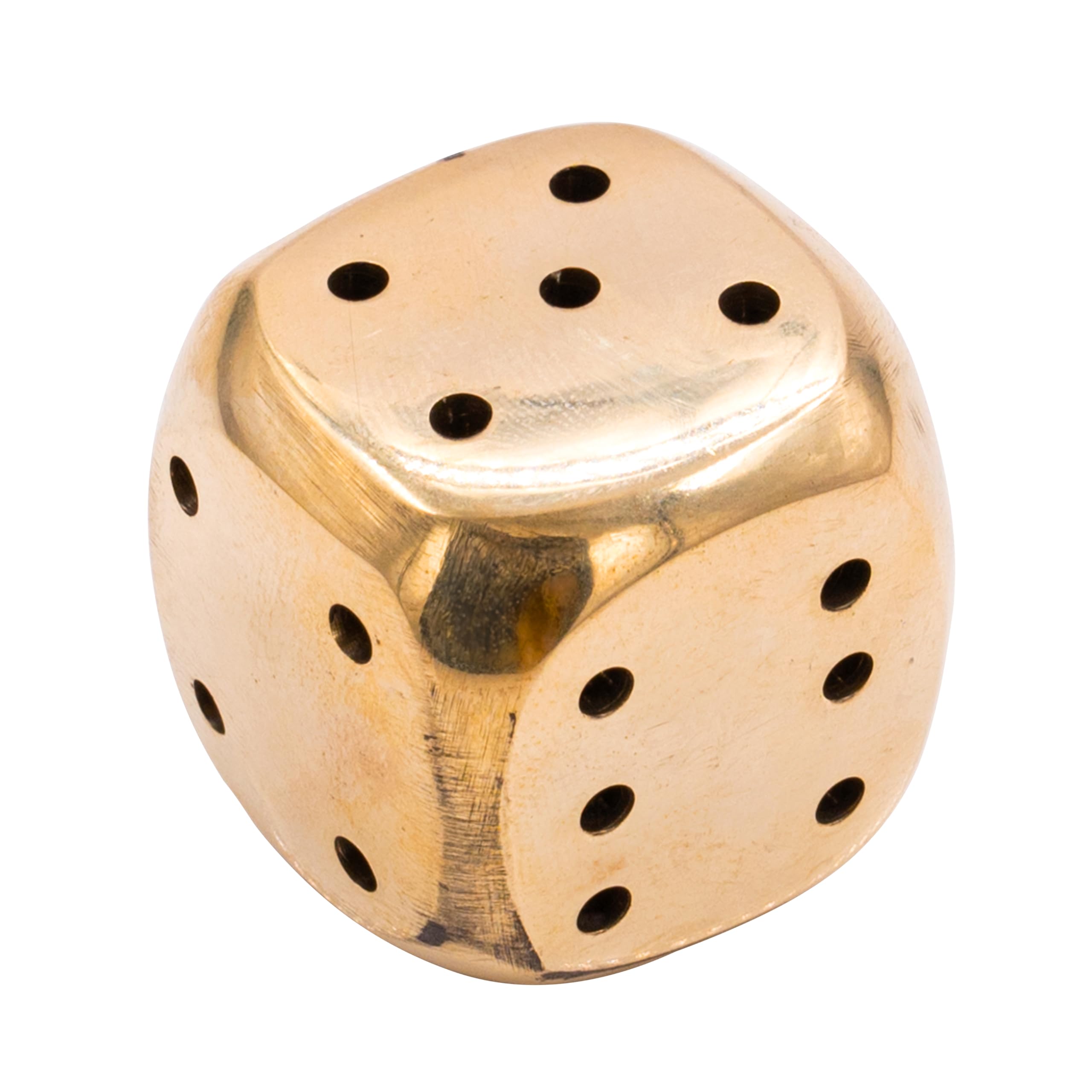 Brass Agarbatti Stand Incense Stick Holder Dice/Pasa Design Shape with Round Edges for Home Purifying Pooja Prayer Home Temple Mandir Office and Gifting (Dice Shape)