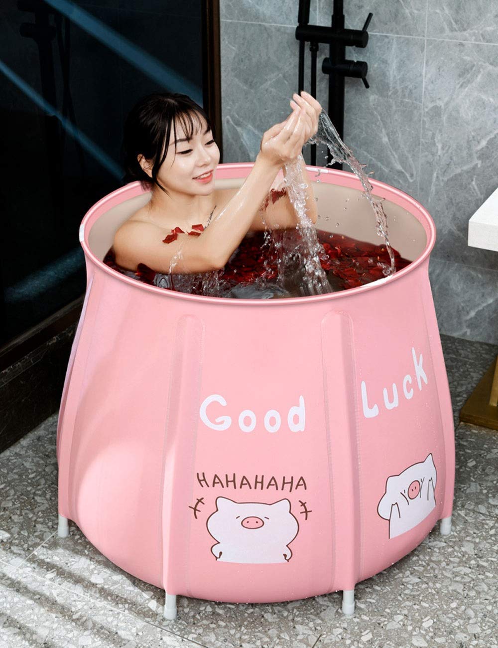 Creative Design Round Spa Bathtubs Foldable Bathtubs For Adults Home Portable Student Spa Bathtub Children's Plunge Pool Spa Bathtubs Cold Day Warm Water Bath Hot Day Ice Bath Tubsl, Easy To Storage