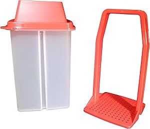 Chilero Pickled Food Container Contenedor Para Jalapenos Jalapeños Curtidos Pic Deli with Strainer (Red)