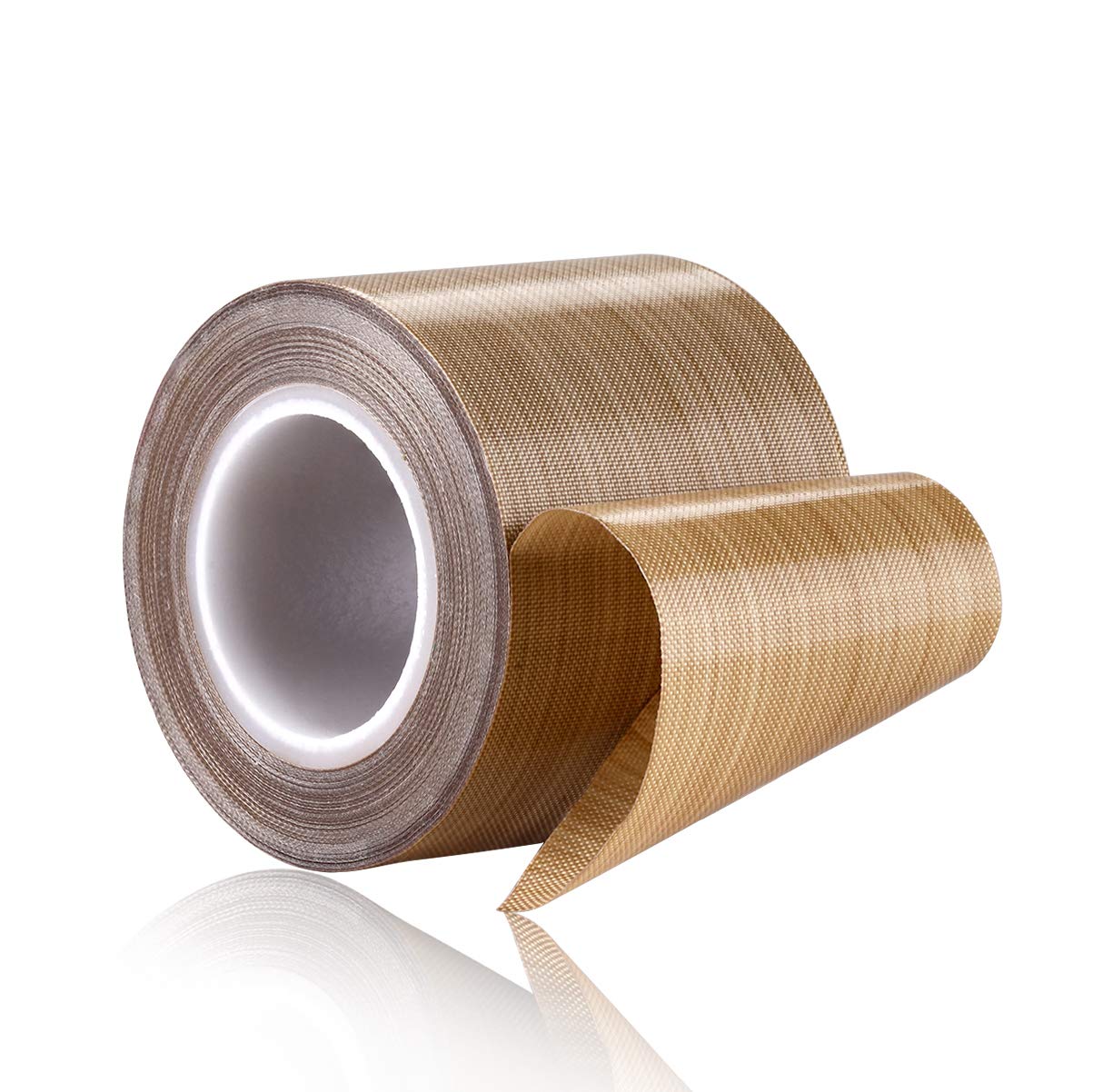 SENCOL Brown 48mm x 12yards x 0.18mm, 100% Quality Assurance,PTFE Coated Fiberglass Teflon Tape,high Temperature Tape;Drying Conveyor Belt; Welding Sealing Tape; -196℃ - +380℃
