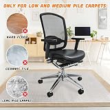 SHAREWIN Office Chair Mat for Carpet 120x90 cm Clear PVC Desk Carpet Mat view 2