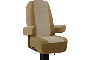 Classic Accessories Over Drive RV Captain Seat Cover, Motorhome Seat Cover, 23.5"W x 23.5"H, Tan/Beige