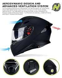 DOT Approved HAX Full Face Motorcycle Helmet with