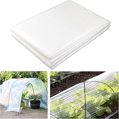 PALUDO 2 x 6m Heavy Duty Polythene Sheeting 0.3mm Clear Waterproof