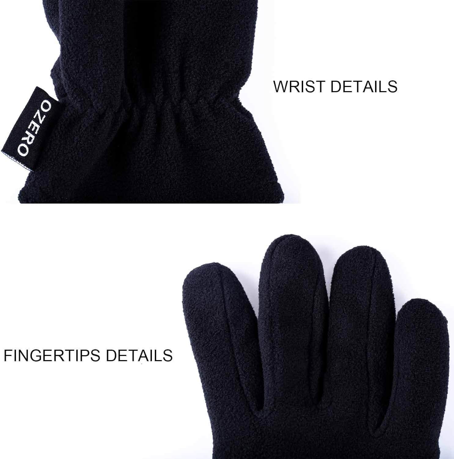 OZERO Winter Gloves -20 °F Cold Proof Deerskin Suede Leather Thermal Work Glove Warm Polar Fleece Heatlok Insulated Cotton - Hands Warmer in Cold Weather for Women and Men : Clothing