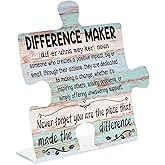 Difference Maker Gifts Desk Decorative Sign, Inspirational Thank You Gift for Coworkers, Teachers, Mentors, Women, Appreciation Plaque for Office Desk or Recognition Decor TZ174