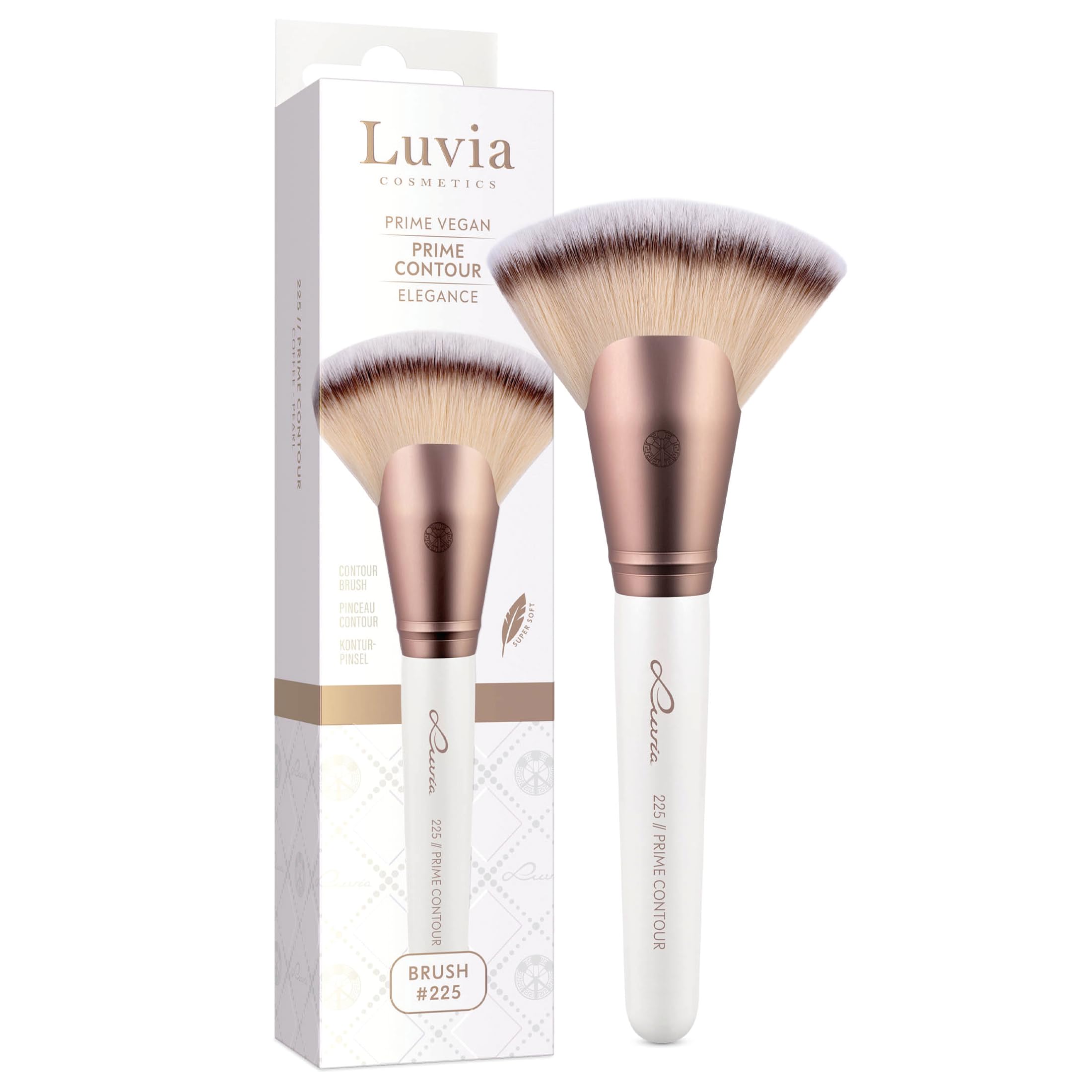 Luvia Prime Contour Make-Up Brush for Blending, Modelling & Contouring, Vegan Cosmetic Brush