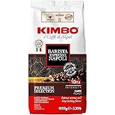 Kimbo Espresso Napoli | Whole Bean Coffee | Dark Roast, Intensity 10/13 | Floral & Sweet Flavor | Intense Aroma & Long-Lastin
