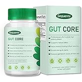 Sequente GutCore Advanced Bloat Relief Capsules – Vegan, Non-GMO Daily Gut Support, Radiant Skin & Natural Detox – 60 Capsules
