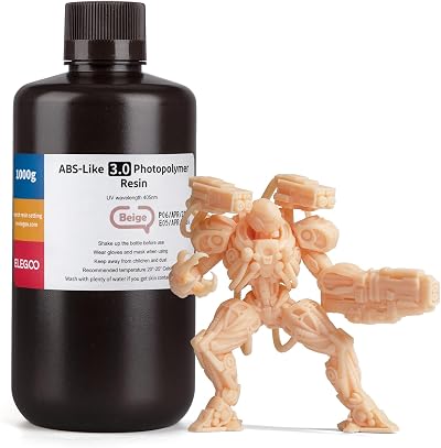 ELEGOO ABS-Like 3D Printer Resin 3.0 Beige 1000g 405nm UV LCD DLP High Toughness