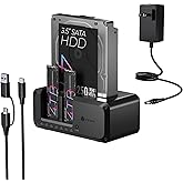 M.2 NVMe & SATA SSD/HDD Hard Drive Docking Station, ICY BOX USB-C 10Gbps NVMe Cloner&Reader, TripleBay Hard Drive cloner for 2.5"/3.5" SSD&HDD Hard Drives, Offline Cloning, Tool-Free (3 Bay)
